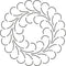 Quilting Creations Double Feather Quilt Stencil, 5-1/2 x 5-1/2"...
