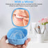 Retainer Case,Mouth Guard Case,Denture Case,Orthodontic Aligner Case With Mirror and Ventilation Holes Night Guard Case,Sky Blue...