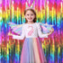 2 Packs Rainbow Party Decorations, Rainbow Foil Fringe Curtain Neon Backdrop Metallic Tinsel Photo Booth Props for Birthday Gay Pride Day Bachelor...