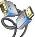 HDMI to VGA Cable Adapter 3.3FT |Anti-Interference Gold-Plated Plugs| 1080P Aluminum HDMI Source to VGA Display Braided Cord (Male to Male) for PC...