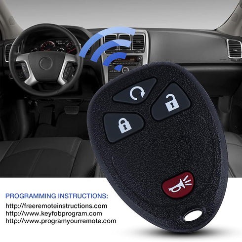 Replacement Keyless Entry Car Remote Key Fob fits for Chevy 2007-2014 Equinox Avalanche Silverado Escalade Suburban GMC Yukon OUC60270, OUC60221, ...