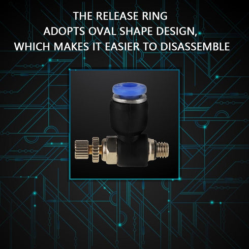 20Pcs OD 4mm M5 Pneumatic Air Flow Speed Control Valve Hose Fitting Quick Connector 360° Rotation for Industrial...