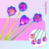 9 PCS Rainbow Flower Spoon Set, LEEFONE 2 Different Size Stainless Steel Reusable Teaspoons Coffee Sugar Stirring Spoon Dessert Cake Spoons Tea Sc...