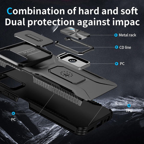 SunStory for Motorola Moto G Power 5G 2024 Case with HD Screen Protector & Slide Camera Cover & Kickstand, Moto G Power 5G 2024 Phone Case [Milita...