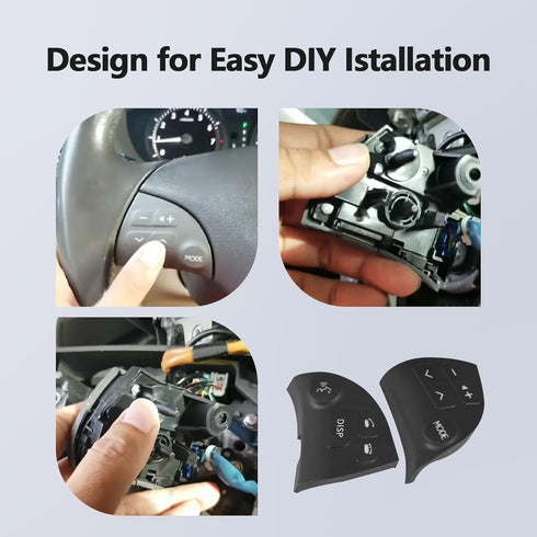 Steering Wheel Volume Control Switch Button Left and Right Fits for ES350 2006 2007 2008 2009 2010 2011 2012 Replaces 84250-33190-C0...