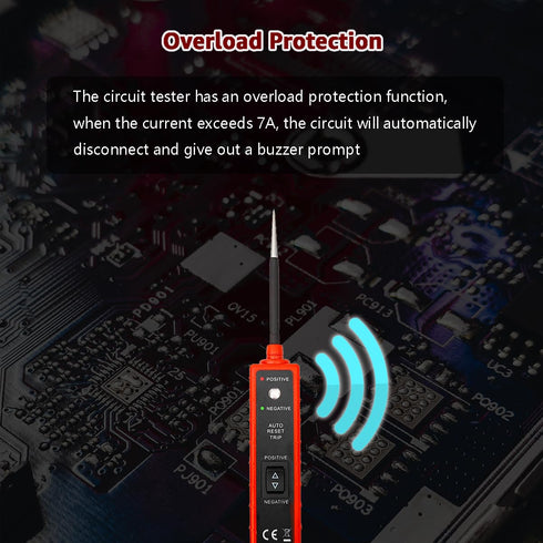 Power Circuit Probe Tester, 6V-24V DC Test Light, Automotive Short Circuit Located and Component Activated, 12V Auto Electrical Tester, Polarity I...