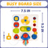 Montessori Busy Board for Toddler Baby Sensory Board with Music and Light,Activity Board for Fine Motor Skills,Baby Busy Board Travel Sensory Toy,...