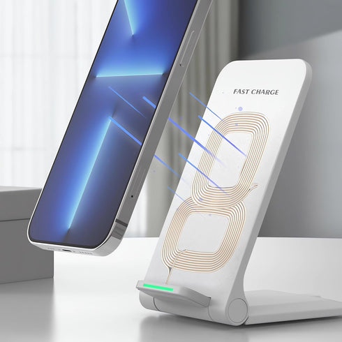 Wireless Charging Stand Wrotgt 15w Wireless Phone Charger Compatible with Qi Charger Wireless iPhone Charger Stand,Phone Charger Stand for iPhone,...