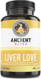 Ancient Bliss Liver Love - Natural Milk Thistle Liver Detox and Liver Health Cleanse Supplement - Support Healthy Liver in Men and Women - 60 Caps...