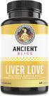 Ancient Bliss Liver Love - Natural Milk Thistle Liver Detox and Liver Health Cleanse Supplement - Support Healthy Liver in Men and Women - 60 Caps...