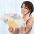 Hand Fans Retro Elegant Chinese Folding Fan White Vintage Bridal Handheld Dancing Fan Floral Folding Hand Fans Rose Retro Foldable Fan Hand Fan fo...
