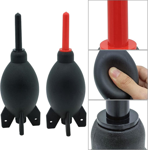 Lens Cleaning Kit Contains 2 Pcs Rubber Rocket Air Blower Duster, Lens Cleaning Pen, Blower Brush Dust Cleaner and Carrying Pouch, for Lens, Camer...