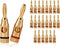 24K Gold Plated Speaker Banana Plugs – 12 Pairs/ 24 pcs – Open Screw Type, for Speaker Wire, Home Theater, Wall Plates and More (12 Red, 12 Black)...