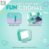 Caboodles Pretty in Petite Makeup Box, Two-Tone Seafoam on Lavender, Hard Plastic Organizer Box, 2 Swivel Trays, Fashion Mirror, Secure Latch for ...