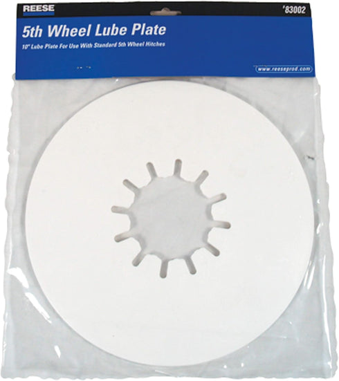 REESE Towpower 83002 Fifth Wheel Lube Plate, 10 Inch Round, 3/16 Inch Thick, Eliminates Need for Grease...
