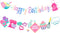 Baking Birthday Party Banner Little Bakers Birthday Decoration Macaron Party Banners Baking Birthday Party Decoration for Girls Cooking Baby Showe...
