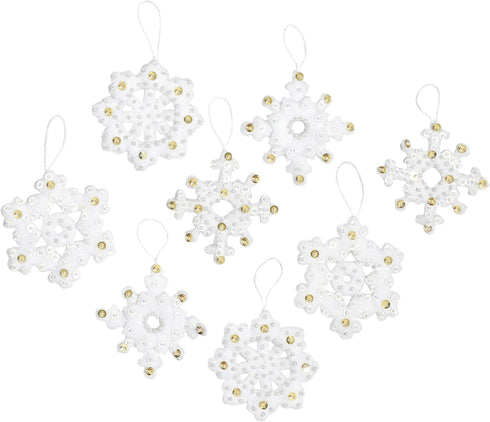 Bucilla Elegant Christmas Snowflakes Felt Applique Ornament Kit, 16 Piece...