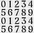 3 Inch Curb Stencil Kit 0-9 Address Number Stencil, 20Pcs Reusable 14 Mil Mylar Plastic Numbers Stencils for Painting on Road, Wall, Wood, Mailbox...