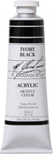 M. Graham 2-Ounce Tube Acrylic Paint, Ivory Black (22-110)...
