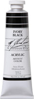 M. Graham 2-Ounce Tube Acrylic Paint, Ivory Black (22-110)...