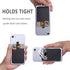 Cell Phone Card Holder for Back of Phone Case. Silicone Stick On Pocket Wallet for iPhone, Android & Other Flat Surfaces (Black 5 Pack)...