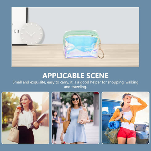 CALLARON Mini Purse Keychain Coin Purse Keychain Clear Coin Purse Coin Wallet Keychain Clear Coin Pouch Mini Makeup Pouch Clear Change Purse...