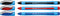 Schneider Slider Memo XB (Extra Broad) Ballpoint Pen, 1.4 mm, Light Blue Barrel, Assorted Ink Colors, Pack of 3 Pens: Black, Red, Blue (150293)...