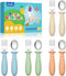 8 Pieces Toddler Utensils Set - Kids Silverware Set with Silicone Handle Children Safe 18/8 Stainless Steel Forks and Spoons Anti-Choke Design Foo...