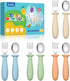 8 Pieces Toddler Utensils Set - Kids Silverware Set with Silicone Handle Children Safe 18/8 Stainless Steel Forks and Spoons Anti-Choke Design Foo...