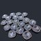 Flat Back Rhinestones Buttons Embellishments with Diamond, Sew On Crystals Glass Rhinestone for Clothing Wedding Bouquet(20pcs) White...