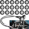 (Pack of 20) TMH 3/4 Inch Mount White LED Clearance Bullet Marker lights, Side LED marker lights for trailer Truck RV Car Bus Van...