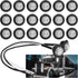 (Pack of 20) TMH 3/4 Inch Mount White LED Clearance Bullet Marker lights, Side LED marker lights for trailer Truck RV Car Bus Van...