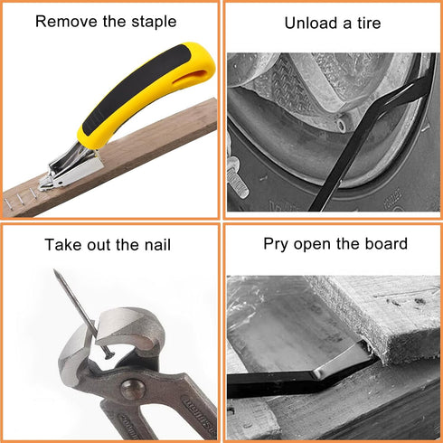 3Pcs Heavy Duty Upholstery and Construction Staple Remover with Tack Puller Tool, Nail Puller, Carpet Remover, for Removing All Kinds of Staples...