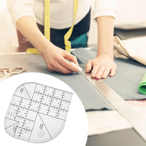 Creative Curved Corner Cutter Quilt Ruler | Acrylic Sewing Patchwork Ruler Quilting Templates | DIY Sewing Supplies Sewing Template Patchwork Tool...