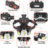 Rechargeable Headlamp, 10000 High Lumen Head Lamp, Super Bright LED Head Light Camping Accessories with Red Light, 4 Modes USB Recharge Flashlight...