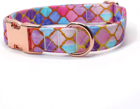 Dogs Collar with Flower, Quick Release Buckle Adjustable Soft Comfortable Floral Collars for Girl Dogs...