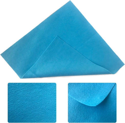 7Pcs Soft Felt Fabric Sheet DIY Craft Blue Series Felt Pack Sewing Nonwoven Patchwork Cotton Fabric Squares for Sewing, DIY Arts & Crafts (45x45cm...