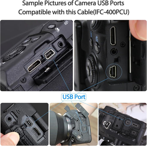 Camera USB Cable Cord for Canon Rebel/PowerShot/EOS/DSLR/ELPH Digital Cameras,Transfer Wire Data Cable for Canon Rebel Camcorder,Vixia PC Computer...