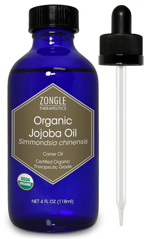 Organic Jojoba Oil by Zongle, 4 OZ – 100% Pure USDA Certified, Therapeutic Grade...