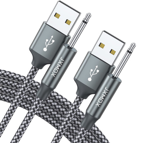 JXMOX USB Charger Cord 2.5mm, (2-Pack 3ft) Replacement DC Charging Cable (Grey)......