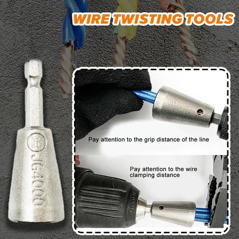 Wire Twister,Wire Twisting Tool,Electrical Wire Twister Tool for Drill,Wire Nut Twister,Spin Twisting Wire Connector Socket,Wire Terminals Power T...