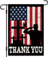 Memorial Day Garden Flag 12×18 Inch Double Sided Vertical Burlap Thank You Military Soldiers Independence Day Veterans Day Garden Flag Farmhouse O...