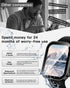 2 Pack Waterproof Case for Apple Watch Series SE 6 5 4 40mm, Straight Edge PC Bumper with Tempered Glass Screen Protector 360 Protective Cover for...