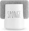 Ceramic Sponge Holder for Kitchen Sink – White Sink Caddy Organizer – Farmhouse Kitchen Sponge Holder – Cute Ceramic Sponge Rest for Countertop...