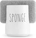 Ceramic Sponge Holder for Kitchen Sink – White Sink Caddy Organizer – Farmhouse Kitchen Sponge Holder – Cute Ceramic Sponge Rest for Countertop...