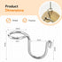 Metal Clothes Hanger Connector Hooks, 50PCS Hanger Extender Hooks, Clothes Hanger Organizer Mini Space Saver Hangers Stainless Steel Hooks for Han...