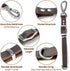 Leather Short Dog Leash,Adjustable Length Dog Leads,Extra Thick Genuine and Heavy-Duty Hardware Handmade Assembled with Extension Function Strong ...