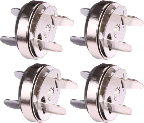 Mini Skater Magnetic Button Clasp Snaps - Closure Purses, Handbag Clothes Sewing Craft, 6-Pack (14mm, Silver)...