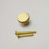 6X Dia.22mm(0.87") Solid Brass Drawer Knob Round Golden Kitchen Cabinet Pull Decorative Hardware Small Dresser Handle...