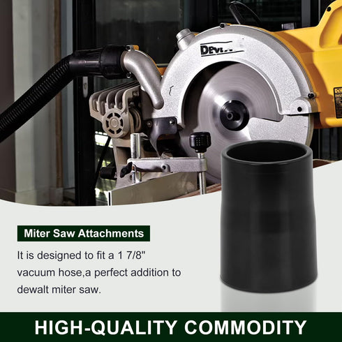 Miter Saw Vacuum Adapter for Dewalt Vacuum Dust Collection Adapter Miter Saw Construction Shop Vacuum Hose Attachment Compatible With DEWALT DWS71...